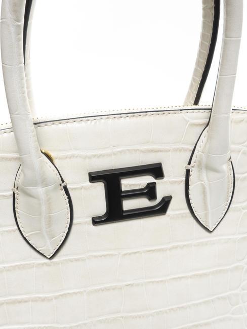 NEVE Tasche im Bugatti-Stil mit Krokodildruck Weiss - Damentaschen