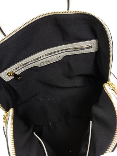 NEVE Tasche im Bugatti-Stil mit Krokodildruck Weiss - Damentaschen