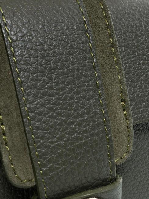 DUBROVNIK Mini-Kofferraumtasche aus Leder Milit&auml;rg - Damentaschen