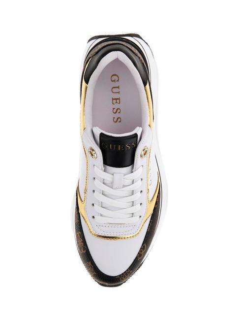 CAMRIO Plateau-Sneaker Weiss-braun - Damenschuhe