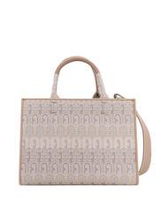 FURLA OPPORTUNITY S Tragetasche aus recyceltem Jacquard NAT&Uuml;RLICHE T&Ouml;NE - Damentaschen - 3