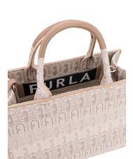 FURLA OPPORTUNITY S Tragetasche aus recyceltem Jacquard NAT&Uuml;RLICHE T&Ouml;NE - Damentaschen - 4