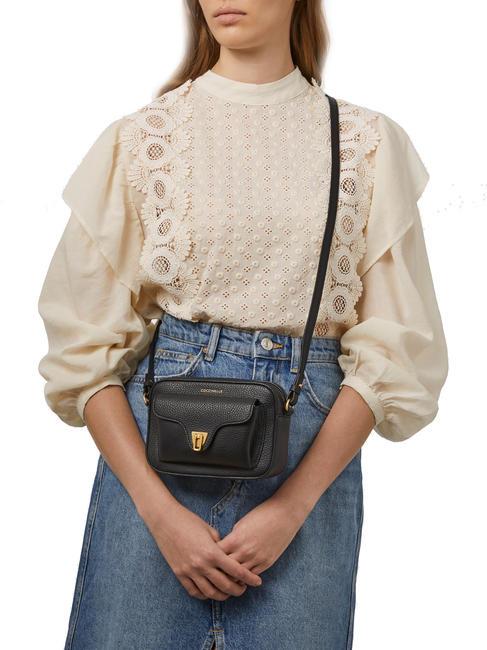 BEAT SOFT Minitasche aus strukturiertem Leder Schwarz - Damentaschen