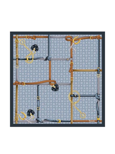 TWILL Bedruckter Schal grau und blau - Schals