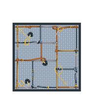 POLLINI TWILL Bedruckter Schal grau und blau - Schals - 4