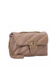 PINKO CLASSIC LOVE PUFF Tasche aus Nappaleder Ingwerkeks-Antikgold - Damentaschen - 2
