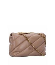 PINKO CLASSIC LOVE PUFF Tasche aus Nappaleder Ingwerkeks-Antikgold - Damentaschen - 4