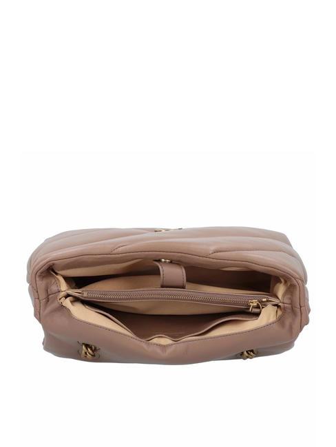 CLASSIC LOVE PUFF Tasche aus Nappaleder Ingwerkeks-Antikgold - Damentaschen