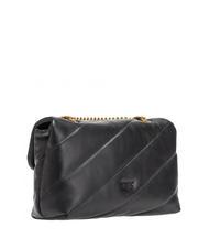 PINKO CLASSIC LOVE PUFF Tasche aus Nappaleder schwarz-antikgold - Damentaschen - 3