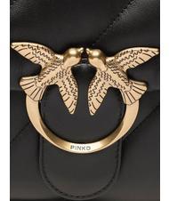 PINKO BIG LOVE PUFF Tasche aus Nappaleder schwarz-antikgold - Damentaschen - 4