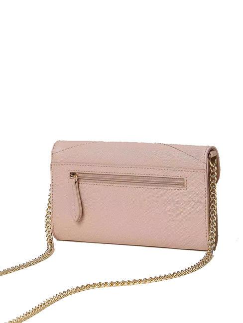 OVAL T Clutch mit Kettenschulterriemen nebliges Rosa - Damentaschen
