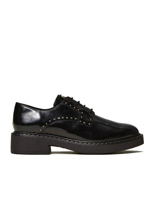 STUDS Schn&uuml;rschuh aus Leder Schwarz - Damenschuhe