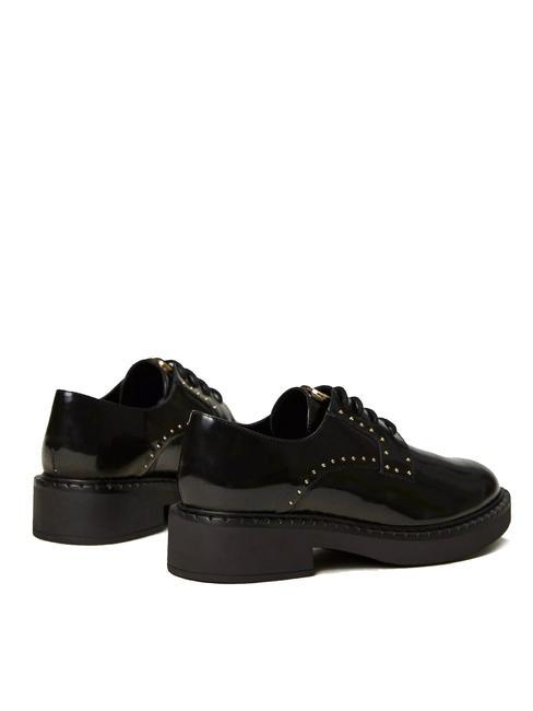 STUDS Schn&uuml;rschuh aus Leder Schwarz - Damenschuhe