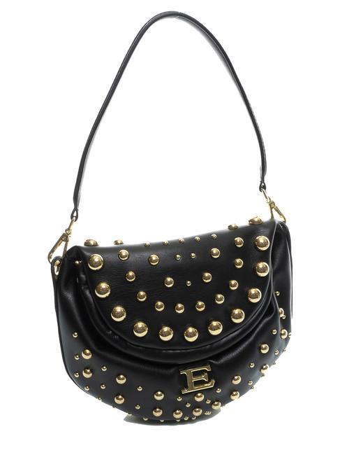 PRINCESS &Uuml;berschlagtasche mit Nieten schwarzes Gold - Damentaschen