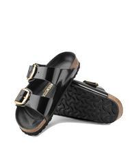 BIRKENSTOCK ARIZONA Big Buckle Sandale aus Leder schwarz leuchten - Schuhe Unisex - 8
