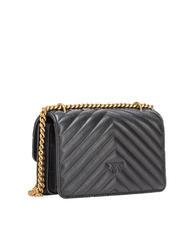 PINKO MINI LOVE BAG Eine Chevron-Tasche schwarz-antikgold - Damentaschen - 3