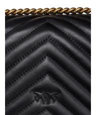 PINKO MINI LOVE BAG Eine Chevron-Tasche schwarz-antikgold - Damentaschen - 5