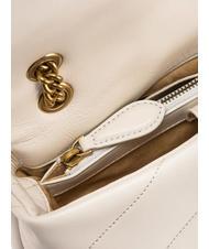 PINKO MINI LOVE BAG Nappatasche Seide wei&szlig;-antikgold - Damentaschen - 5