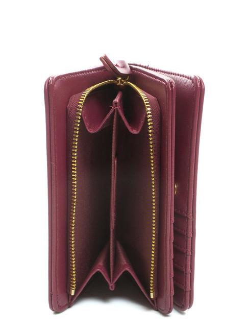 MIDDLE Mittleres Portemonnaie himbeerfarbener Glanz - Brieftaschen Damen