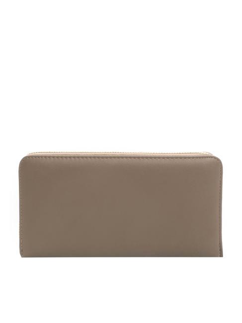 NEW OVAL T Gro&szlig;es Lederportemonnaie Taupe - Brieftaschen Damen