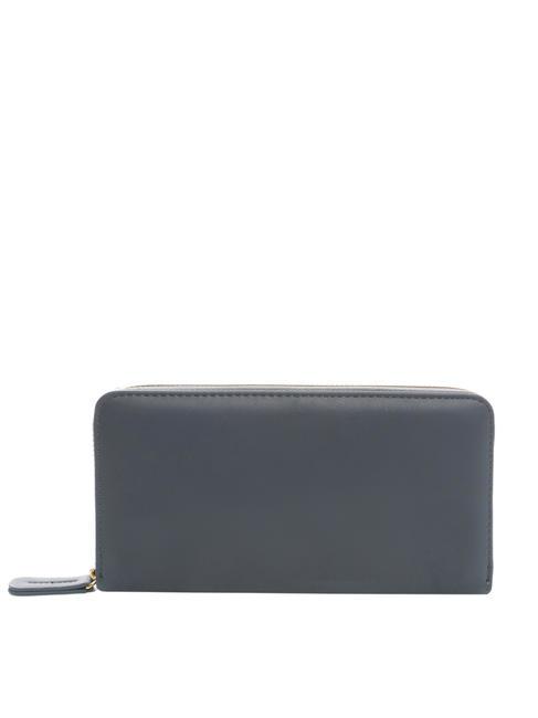 NEW OVAL T Gro&szlig;es Lederportemonnaie Blau grau - Brieftaschen Damen