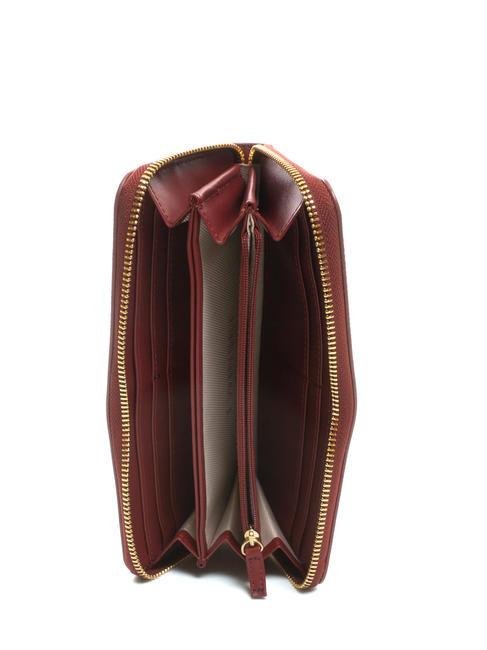 NEW OVAL T Gro&szlig;es Portemonnaie himbeerfarbener Glanz - Brieftaschen Damen