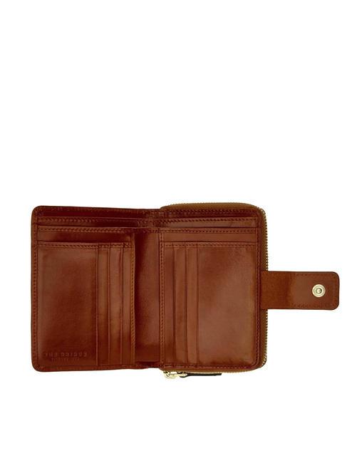 LUCREZIA Kompakte Brieftasche aus Leder BRAUN - Brieftaschen Damen