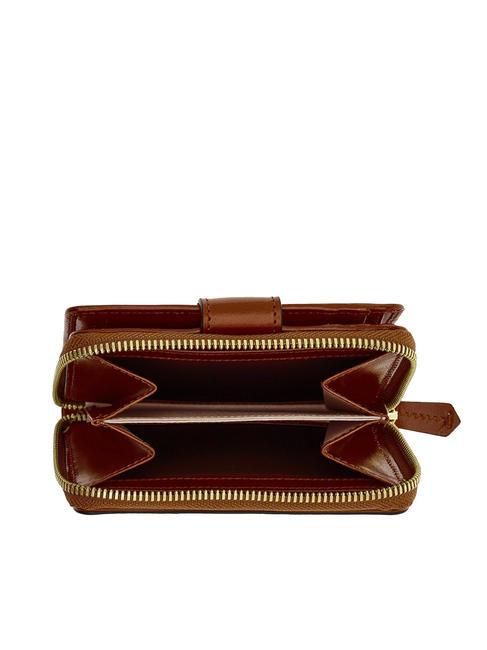 LUCREZIA Kompakte Brieftasche aus Leder BRAUN - Brieftaschen Damen