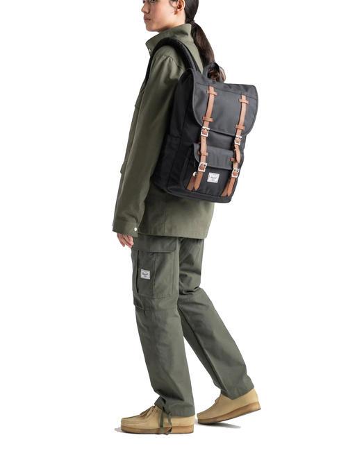 LITTLE AMERICA MID Mittelgro&szlig;er Rucksack Schwarzton - Rucks&auml;cke f&uuml;r Schule &amp; Freizeit