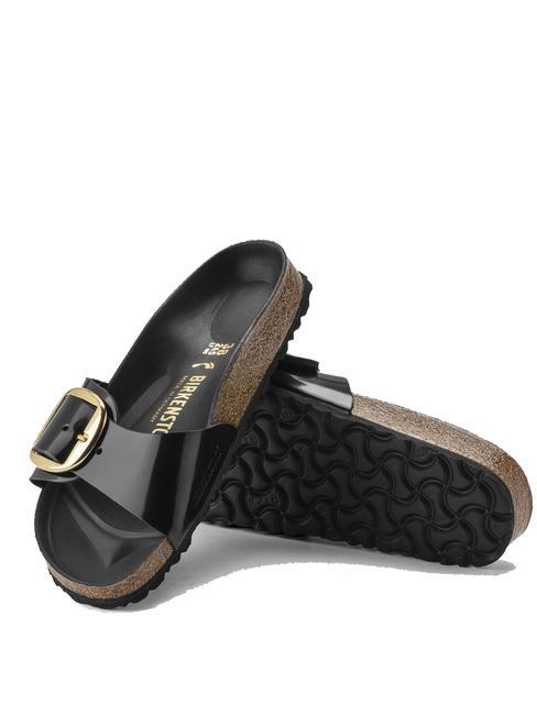 MADRID BIG BUCKLE Sandale aus Lackleder schwarz leuchten - Damenschuhe