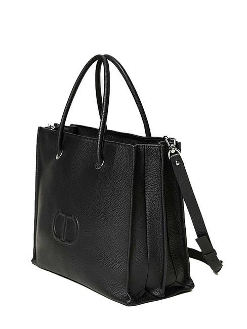 LOGO EMBOSSED Handtasche mit Schultergurt Schwarz - Damentaschen