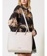 TWINSET LOGO EMBOSSED Handtasche mit Schultergurt Schwarz - Damentaschen - 5