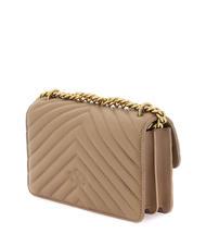 PINKO MINI LOVE BAG Eine Chevron-Tasche Ingwerkeks-Antikgold - Damentaschen - 2