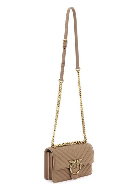 MINI LOVE BAG Eine Chevron-Tasche Ingwerkeks-Antikgold - Damentaschen