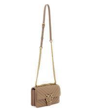 PINKO MINI LOVE BAG Eine Chevron-Tasche Ingwerkeks-Antikgold - Damentaschen - 3