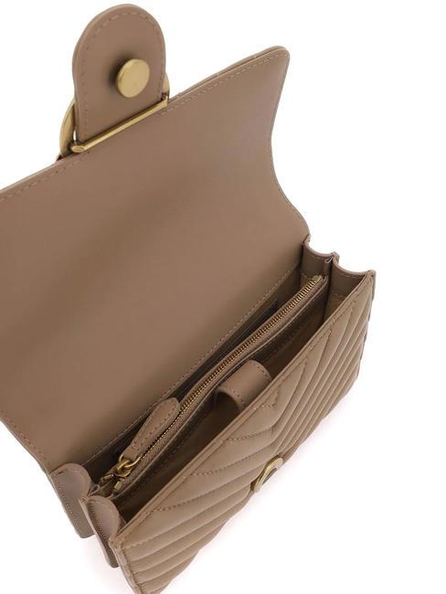 MINI LOVE BAG Eine Chevron-Tasche Ingwerkeks-Antikgold - Damentaschen