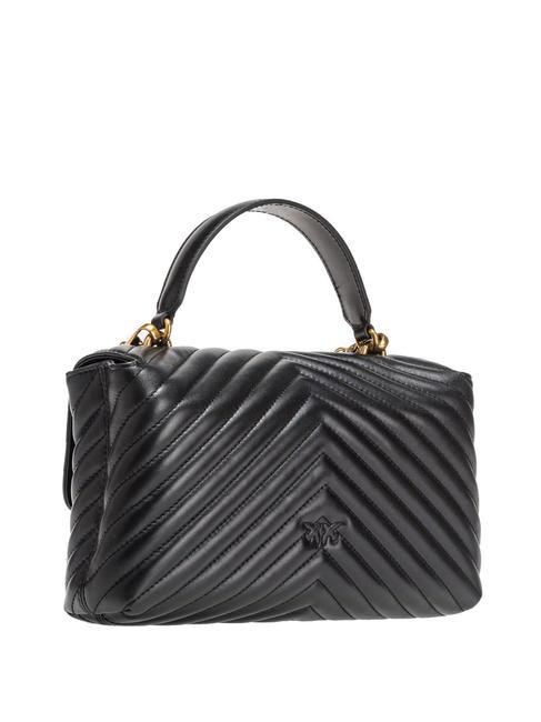 CLASSIC LADY LOVE BAG Chevron-Tasche schwarz-antikgold - Damentaschen