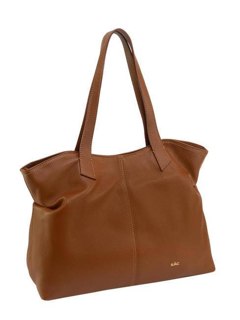 MARTINA Dollar-Shopper-Tasche aus Leder dunkles Leder - Damentaschen