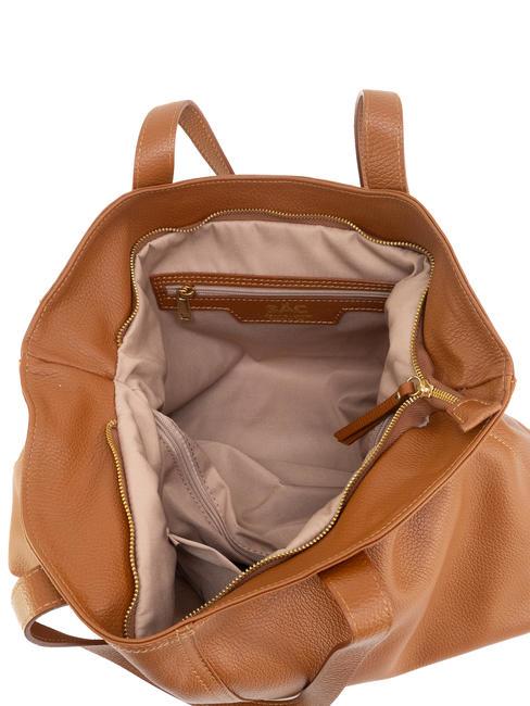 MARTINA Dollar-Shopper-Tasche aus Leder dunkles Leder - Damentaschen