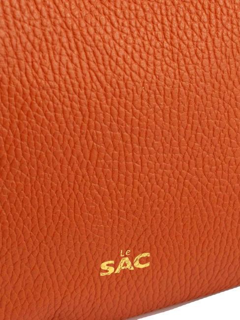 SIMONA Umh&auml;ngetasche aus Tris-Dollar-Leder Papaya - Damentaschen