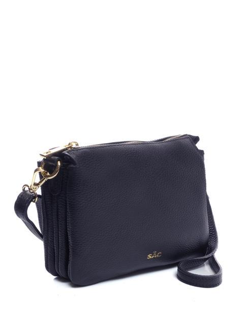 SIMONA Umh&auml;ngetasche aus Tris-Dollar-Leder Nachtblau - Damentaschen