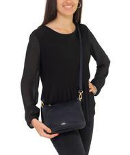 LESAC SIMONA Umh&auml;ngetasche aus Tris-Dollar-Leder Nachtblau - Damentaschen - 3