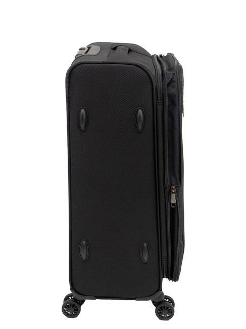 LIGHT FLY Mittelgro&szlig;er erweiterbarer Trolley Schwarz - Halbharte Trolleys