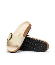 BIRKENSTOCK MADRID BIG BUCKLE Slipper aus Lackleder ecru gl&auml;nzen - Damenschuhe - 5
