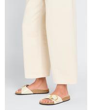 BIRKENSTOCK MADRID BIG BUCKLE Slipper aus Lackleder ecru gl&auml;nzen - Damenschuhe - 7