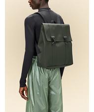 RAINS MSN BAG Wasserdichter City-Rucksack Gr&uuml;ns - Rucks&auml;cke f&uuml;r Schule &amp; Freizeit - 4