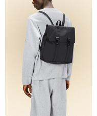 RAINS MSN BAG MINI Wasserdichter City-Rucksack Schwarz - Rucks&auml;cke f&uuml;r Schule &amp; Freizeit - 3