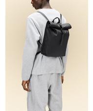 RAINS ROLLTOP RUCKSACK MINI Wasserdichter Rucksack Schwarz - Rucks&auml;cke f&uuml;r Schule &amp; Freizeit - 4