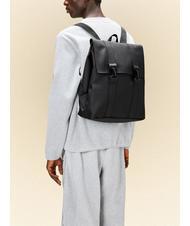 RAINS MSN BAG Wasserdichter City-Rucksack Schwarz - Rucks&auml;cke f&uuml;r Schule &amp; Freizeit - 4