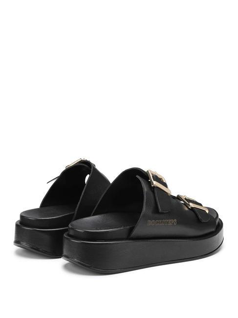 CATALINA 1788 Hohe Slipper-Sandale aus Leder Schwarz - Damenschuhe